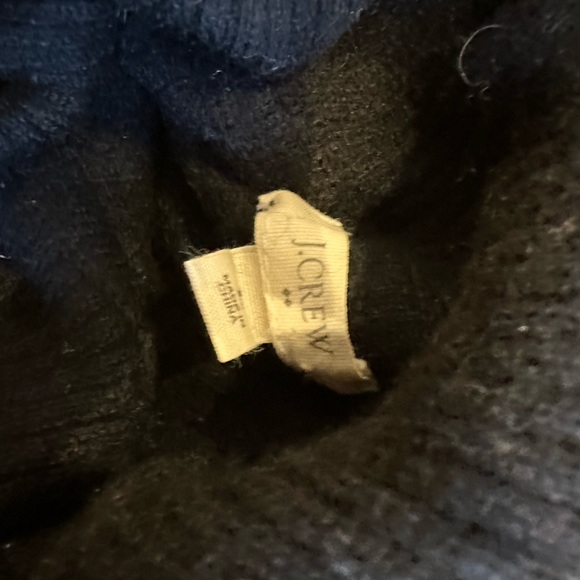 J. Crew Turtleneck wool blend cable knit black sweater - Picture 3 of 4